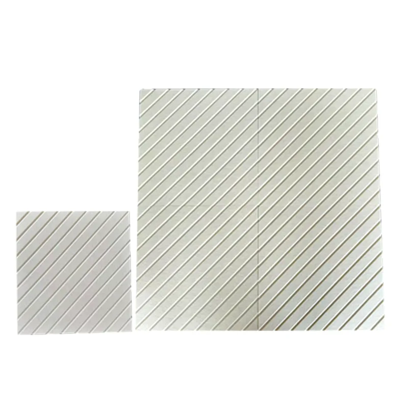 Bảng âm thanh nỉ PET có rãnh chữ V màu be